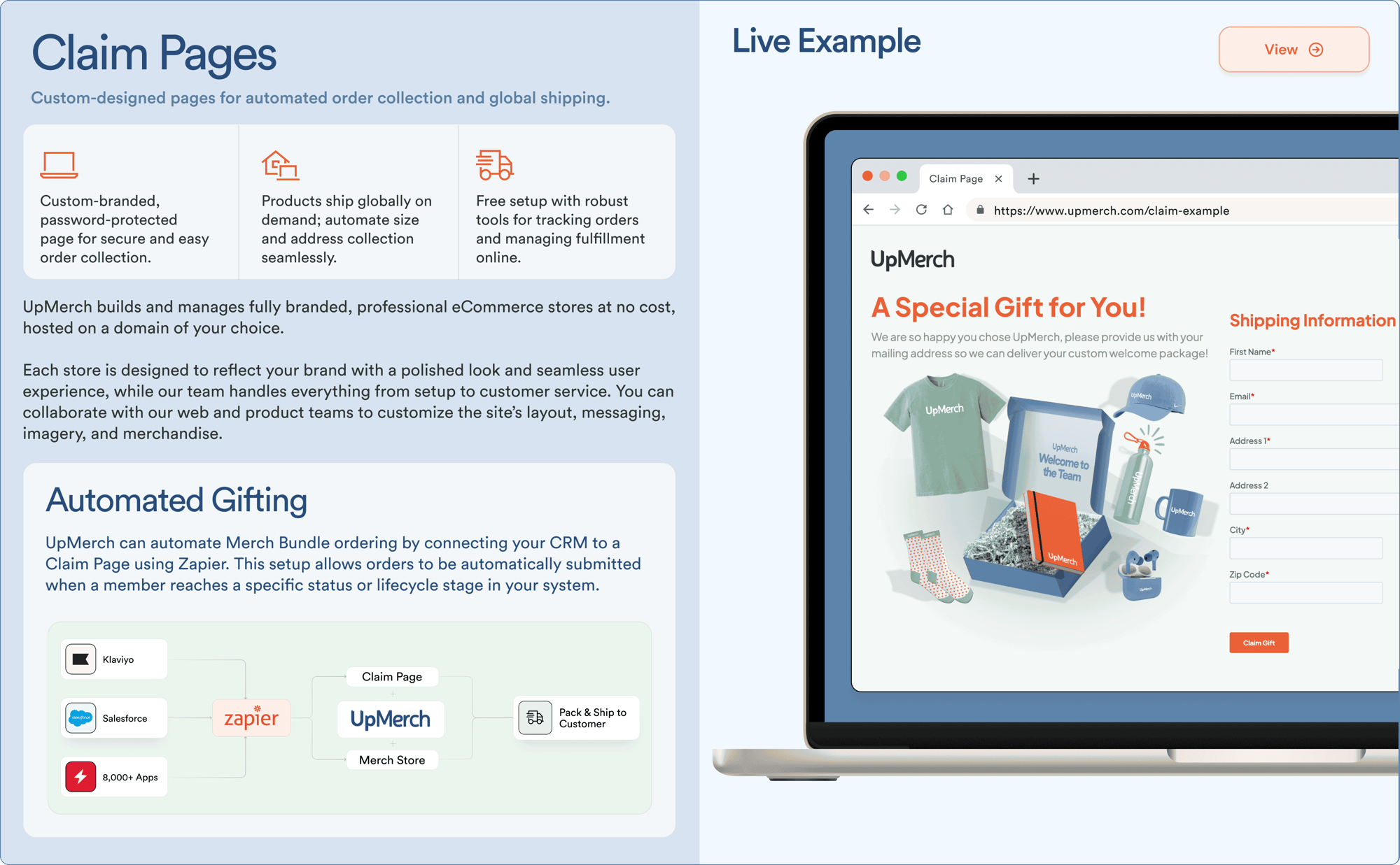 Claim Pages